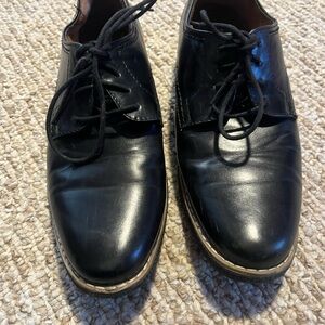 Deer Stags Black Leather Oxfords